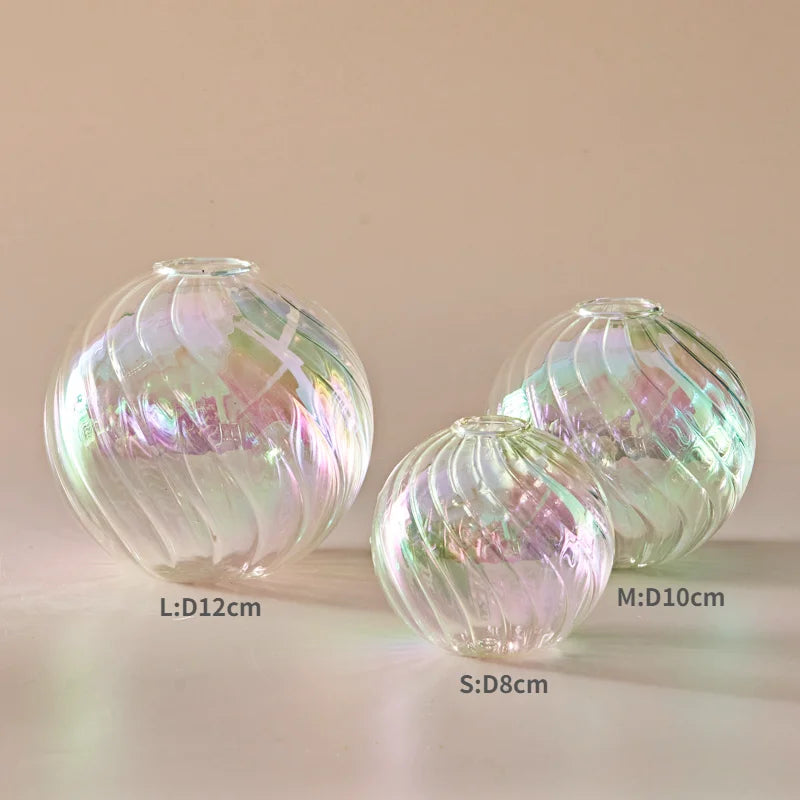 Glass Ball Vase Set – Home Decor