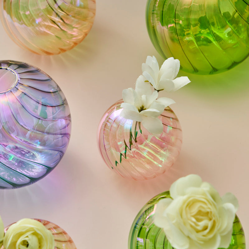 Glass Ball Vase Set – Home Decor