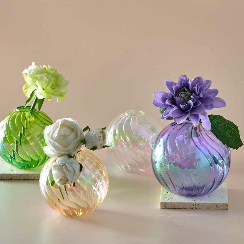 Glass Ball Vase Set – Home Decor