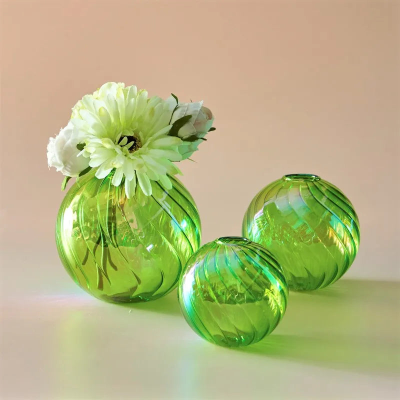 Glass Ball Vase Set – Home Decor
