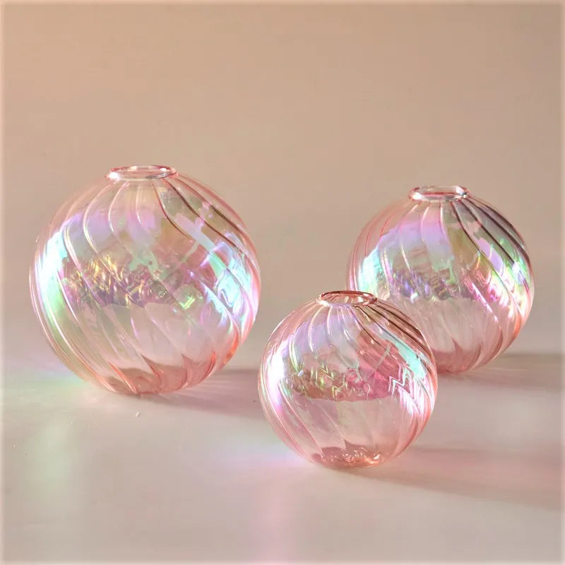 Glass Ball Vase Set – Home Decor