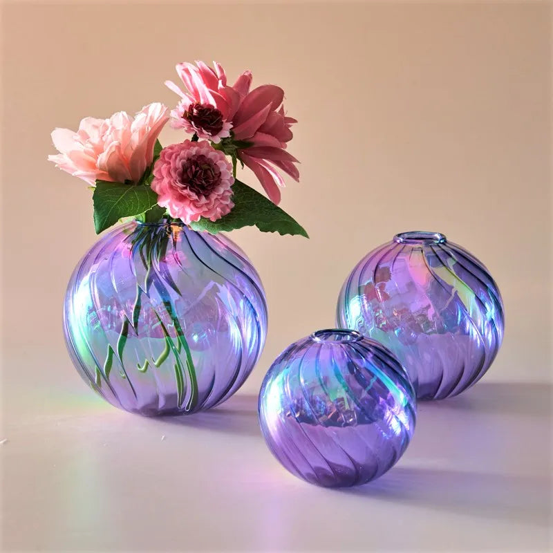 Glass Ball Vase Set – Home Decor
