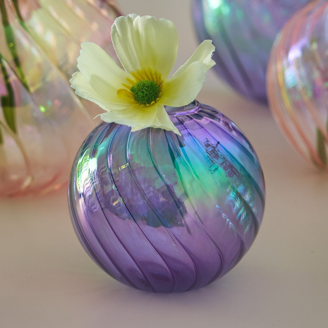 Glass Ball Vase Set – Home Decor