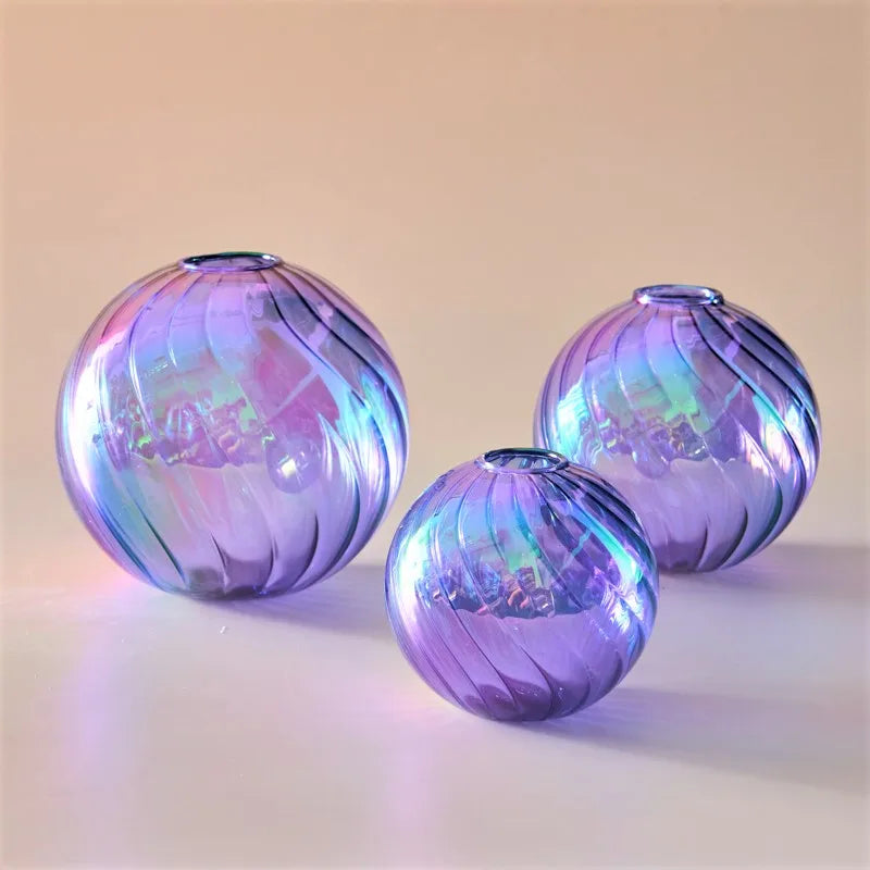 Glass Ball Vase Set – Home Decor