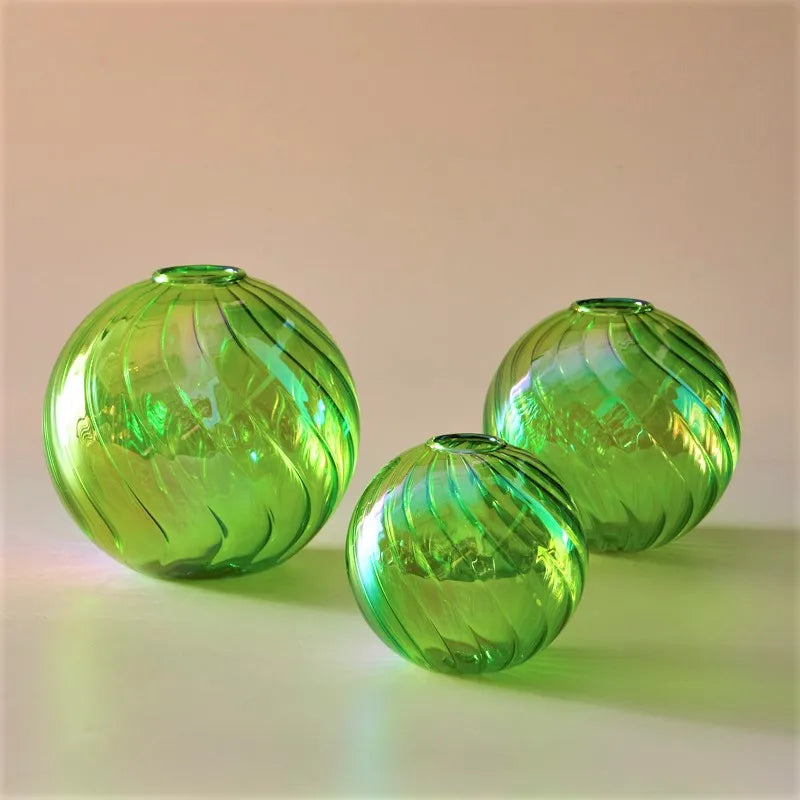 Glass Ball Vase Set – Home Decor