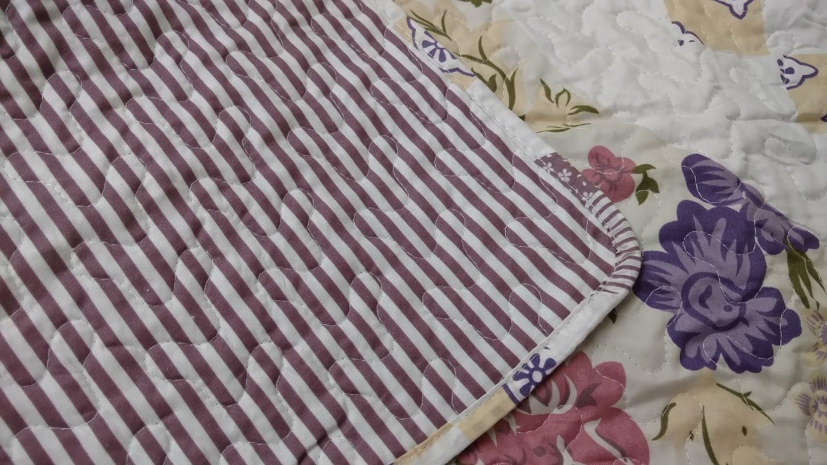 Wisteria Cottage Roses Quilted Bedspread Set (HS-1003)